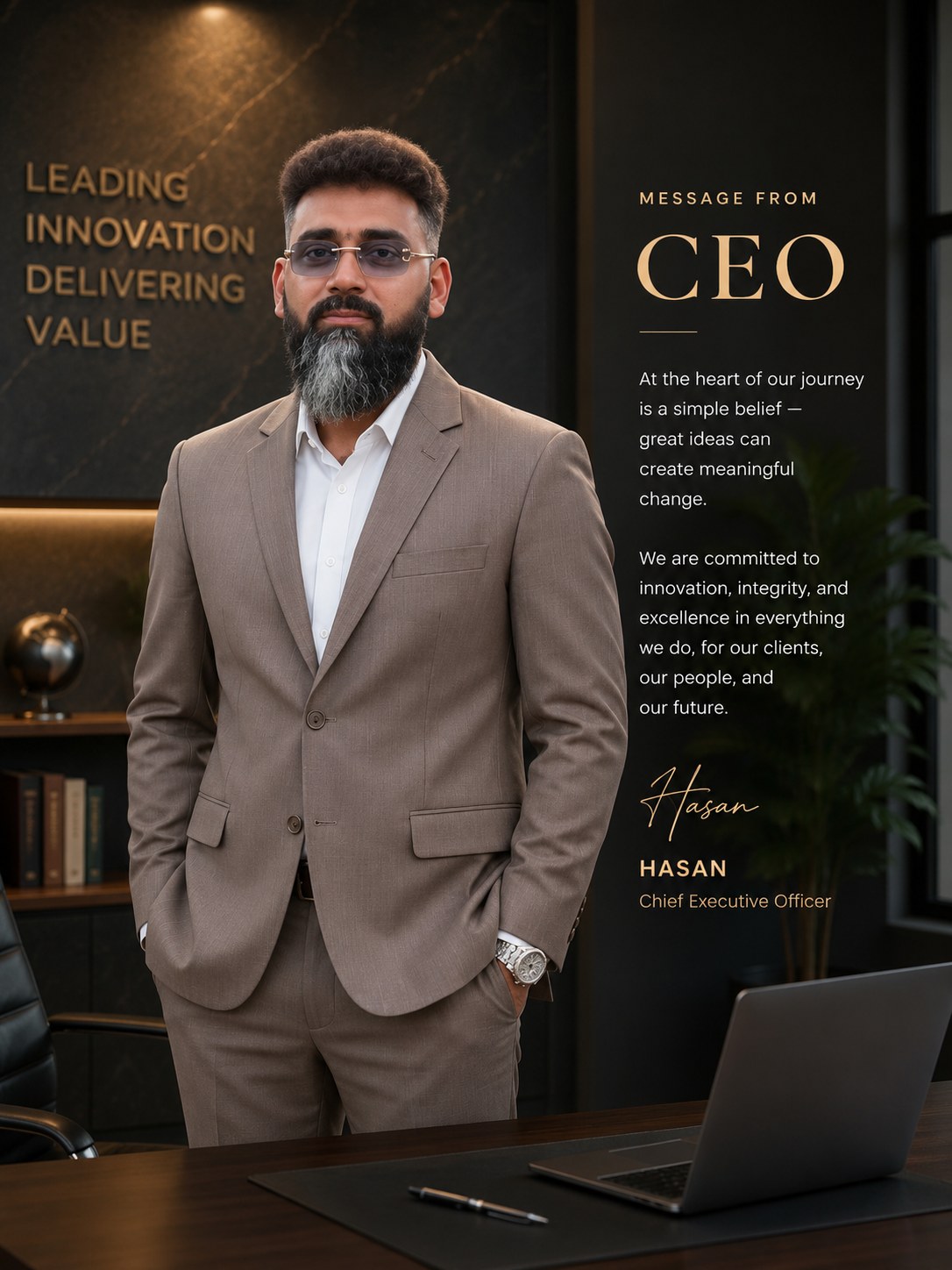 Message from our CEO, Hasan